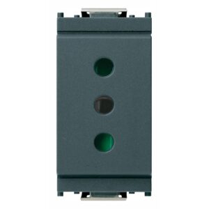 Presa 2P+T 10A P11 Grigio